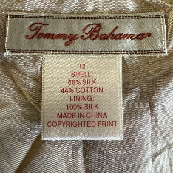 Tommy Bahama Silk Cotton Blend Floral Knee Length A-Line Dress Size 12 - Picture 5 of 5